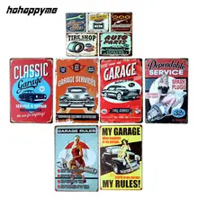 Декоративная вывеска для гаража Винтаж Mobil масло жестяная вывеска газ Бар Паб Кофе магазин доска стены дома Декор 20x30 см