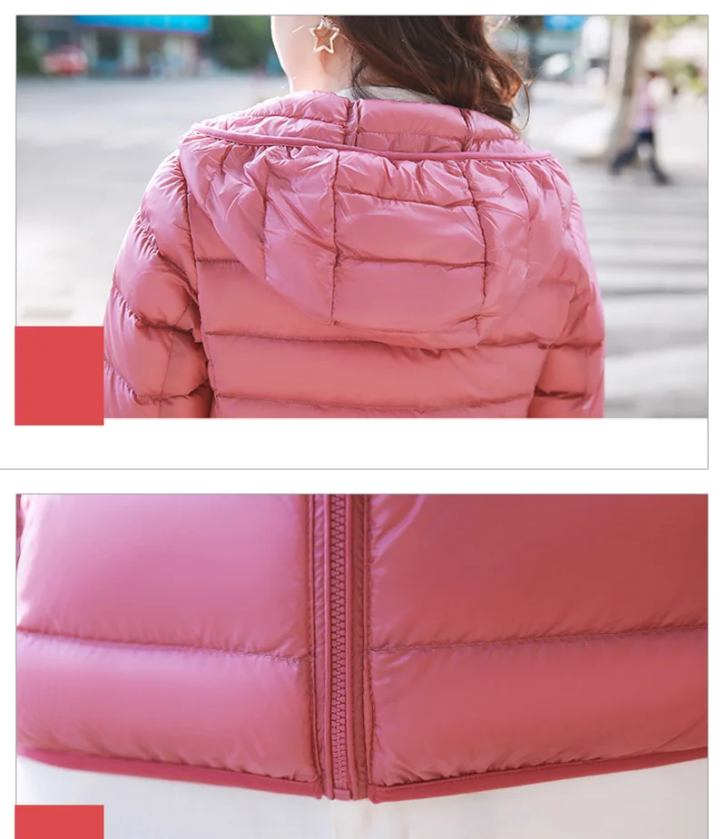 2018 Новый Для женщин пуховики женские Повседневное капюшоном Тонкий Короткие вниз пальто верхняя одежда плюс Размеры легкие тонкие пуховые