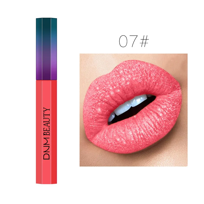 

Glitter Liquid Lipstick Chameleon Gold Metal Matte Lip Gloss Long Lasting Waterproof Pearl Colour Lip Tint Lips Makeup TSLM2