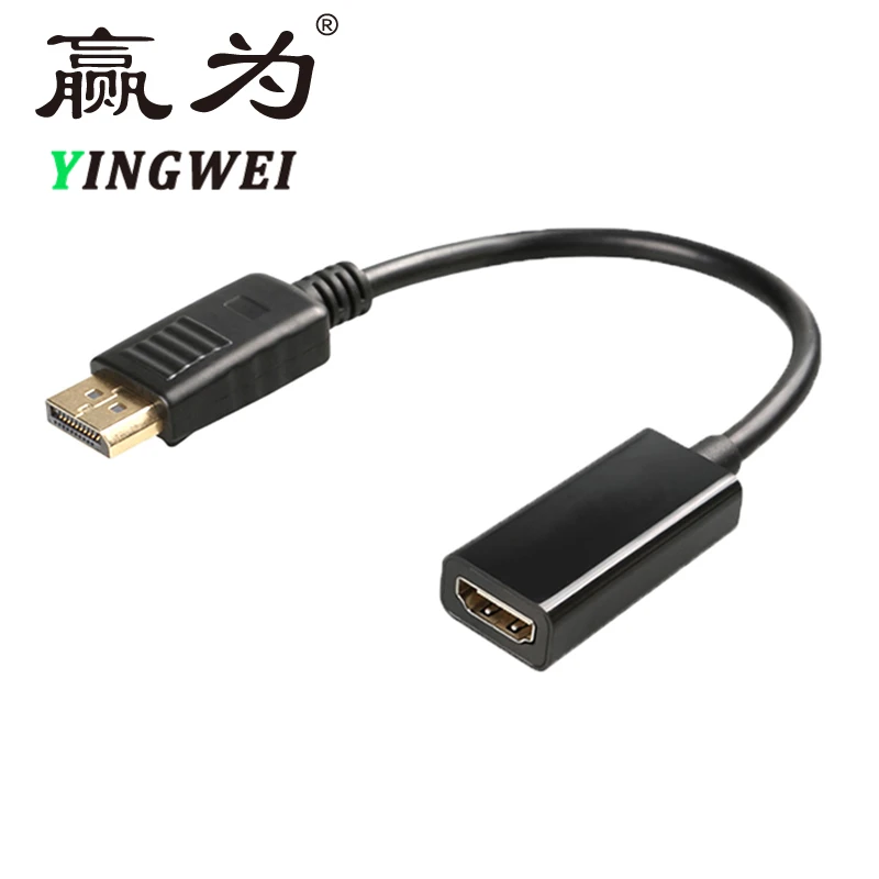 DP к HDMI конвертер кабель адаптер DisplayPort к HDMI мужчин и женщин 1080 P 4 к X 2 к для проектора отображает видео карты DP к HDMI