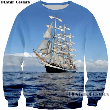 

PLstar Cosmos 2018 New sailboat on the Sea 3D Printed Sweatshirt Unisex Women/Men print Sweatshirts Cool Jumper Tops plus size