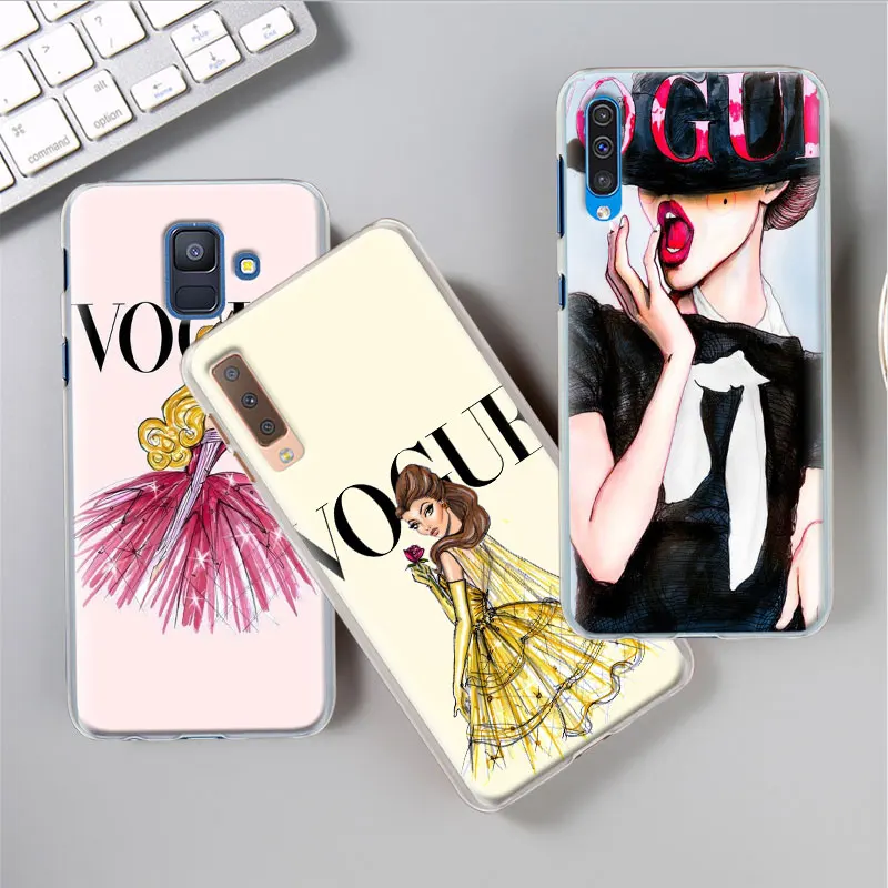 Комплект из модных женских надпись «More Issues than Vogue чехол КРЫШКА ДЛЯ samsung Galaxy A30 A40 A50 A70 A6 A8 плюс A7 A9 M30 чехол для телефона Coque