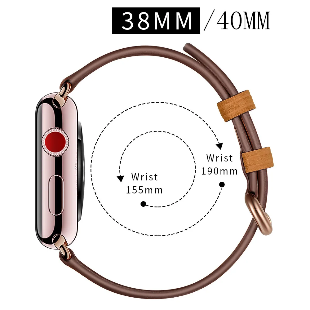 Роскошный кожаный браслет для Apple Watch 42 мм 38 мм 44 мм 40 мм серия 5 4 3 2 1 ремешок для iWatch дышащий ремешок для наручных часов