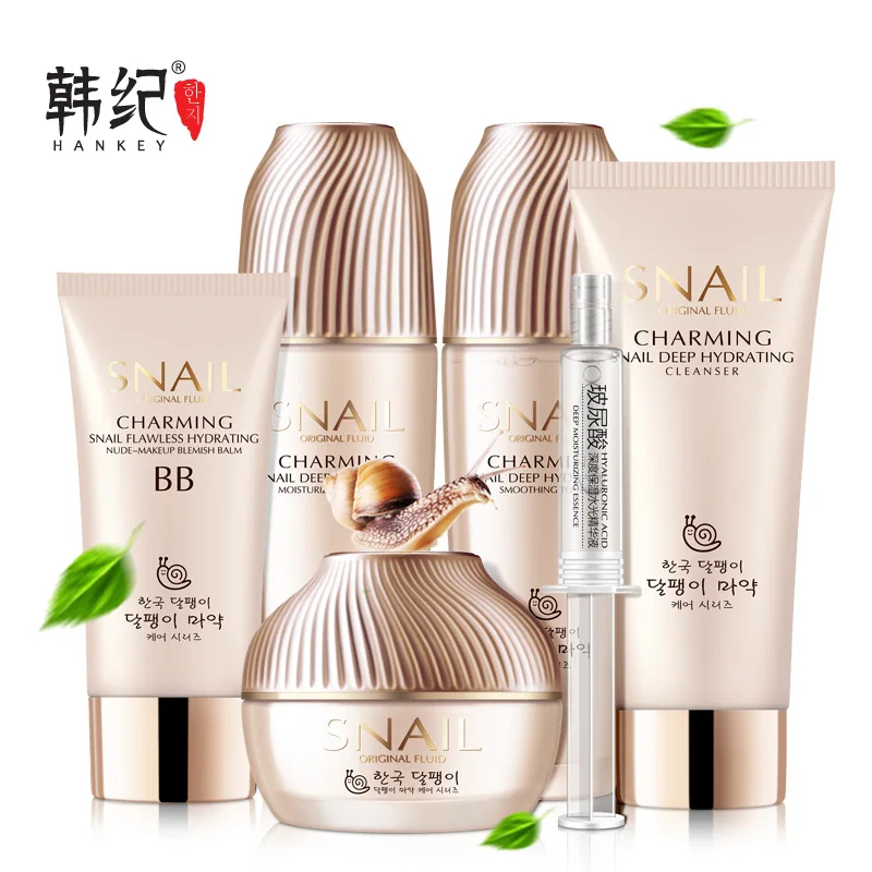 6 шт. набор для ухода за кожей лица с экстрактом улитки|skin care|care setsnail face set |