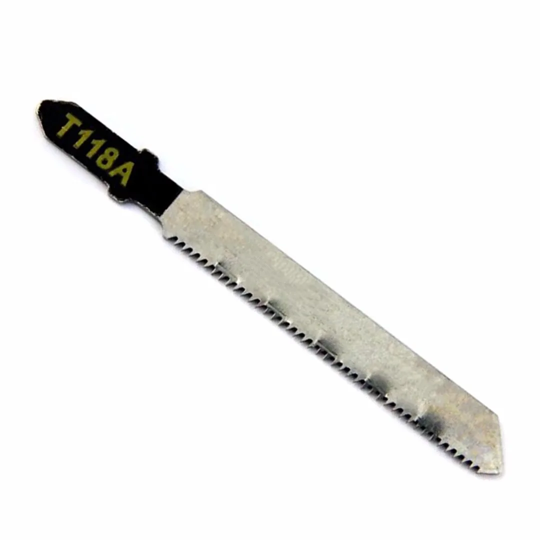 DWZ 5pcs New T118A HCS Curved Jigsaw Blades For Metal Cutting 77mm Length 1.0-3.0mm