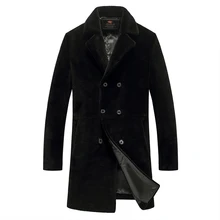 Мужское шерстяное пальто, приталенное Мужское пальто средней длины и куртки, однотонное мужское манто Homme, зимнее шерстяное пальто для мужчин