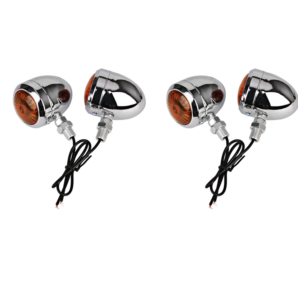 DREAMIZER Motorfiets-knipperlichten, led, 12 V, 2 stuks, mini-knipperlicht, E-markering, universeel voor scooter, quad, cruiser, off-road cafe racer
