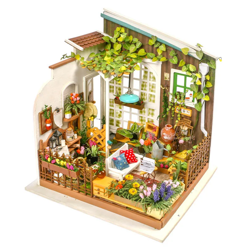 DIY Кукольный дом Сад Миниатюрная мебель дома Миниатюрные аксессуары макеты кукольного домика образование подарок игрушки для детей