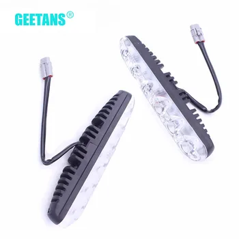 GEETANS 6 LED Daytime Running Light High Power High/Low Beam Warning Driving Fog Lamp Automobile Head light Len Xenon DRL CJ jgrt car styling led fog lamp 2013 2017 for subaru xv led drl daytime running light high low beam automobile accessories