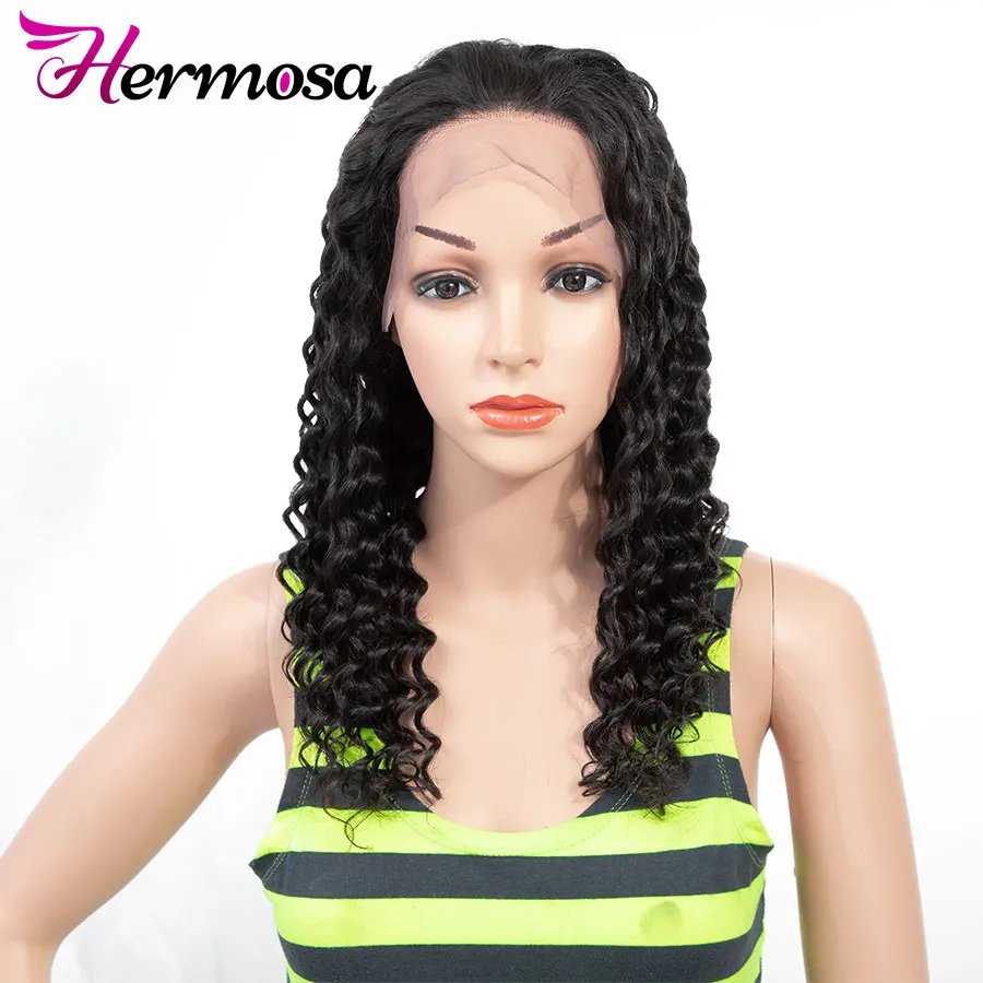 Deep Wave Lace Front Human Hair Wigs For Black Woman Pre Plucked