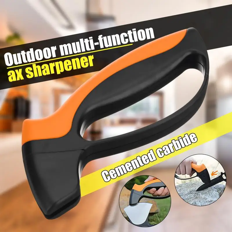 

Lawn Mower Blade Sharpener Lawnmower Ax Sharpener Handheld Cemented Carbide Hand Guard Outdoor Multi Function Tool