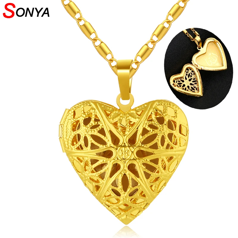 SONYA Allah Muslim Pendant Necklaces For Women Open