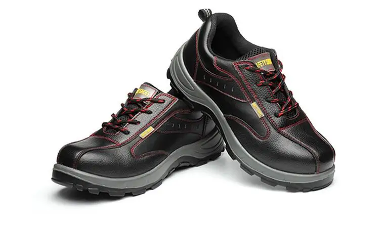 Мужские высокие фабричные ботинки; Рабочая защитная обувь со стальным носком для защиты от разбивания проколов; Прочная дышащая защитная обувь - Цвет: Красный