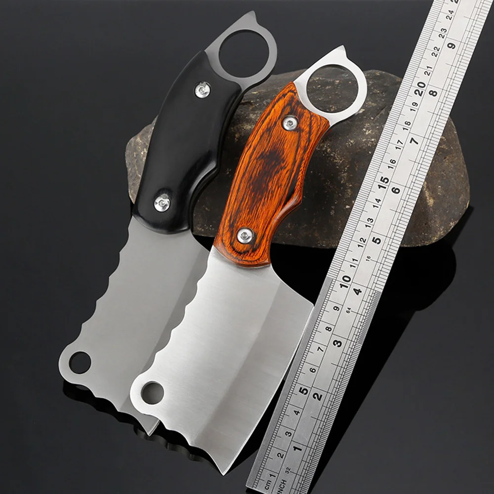 

AZRAEL OD086 Stainless Steel Blade Wood handle Camping Hunting Survival Portable Tactics Fixed Blade Knife with Nylon Sleeve