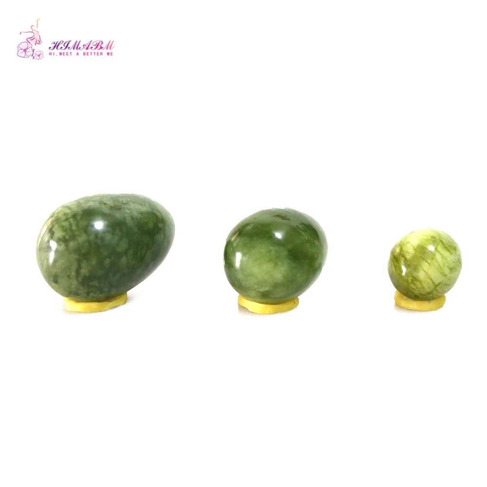 HIMABM Natural AAA+ 1 Set Drilled Jade Egg For Kegel Weight Exercise Pelvic Floor Muscle Vaginal Tightening Exercise Ben Wa ball HIMABM Natural AAA+ 1 Set Drilled Jade Egg For Kegel Weight Exercise Pelvic Floor Muscle Vaginal Tightening Exercise Ben Wa ball