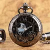 Retro Steampunk Tim Burtons Nightmare Before Christmas Hollow Quartz Pocket Watch For Jack Skellington And Sally Men Women Gift ► Photo 1/5