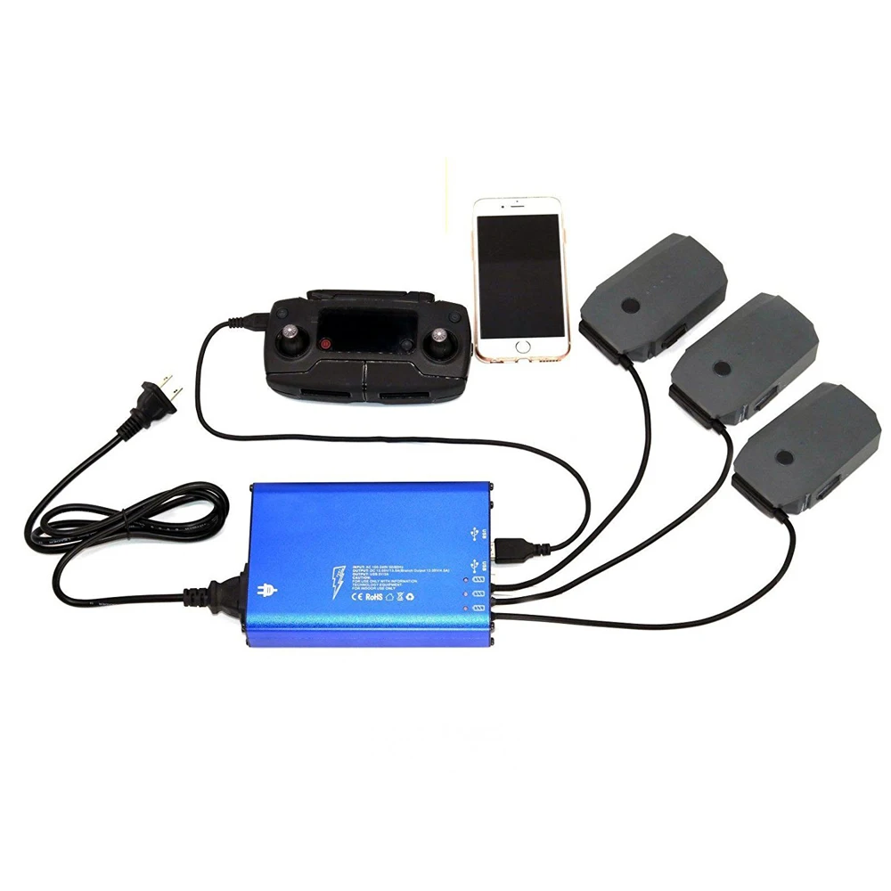 

DJI Mavic Pro/Platinum 5 In 1 Rapid Battery Charger Smart Multi Battery Intelligent Charging Hub With Ground Connection