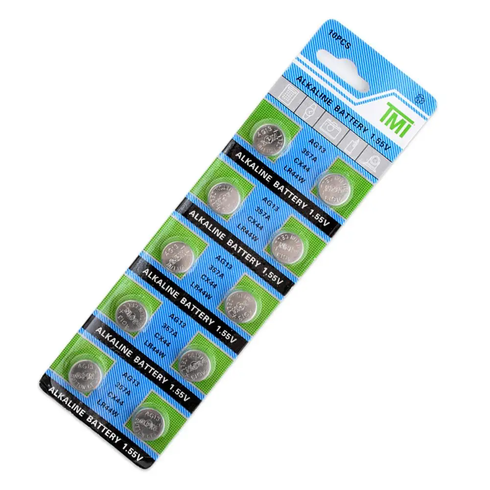 Новые щелочные аккумуляторные батарейки YCDC дешевые 50 шт. LR44 LR1154 SR44 A76 357A 303 357 AG13