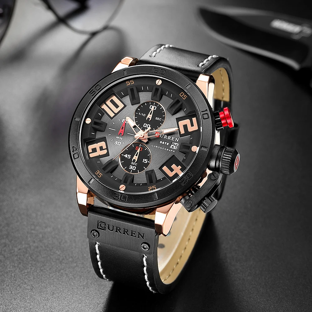 

CURREN Men Sport Chronograph Watches Men's Casual Waterproof Quartz Watch Man Fashion Business Wristwatch Relogio Masculino