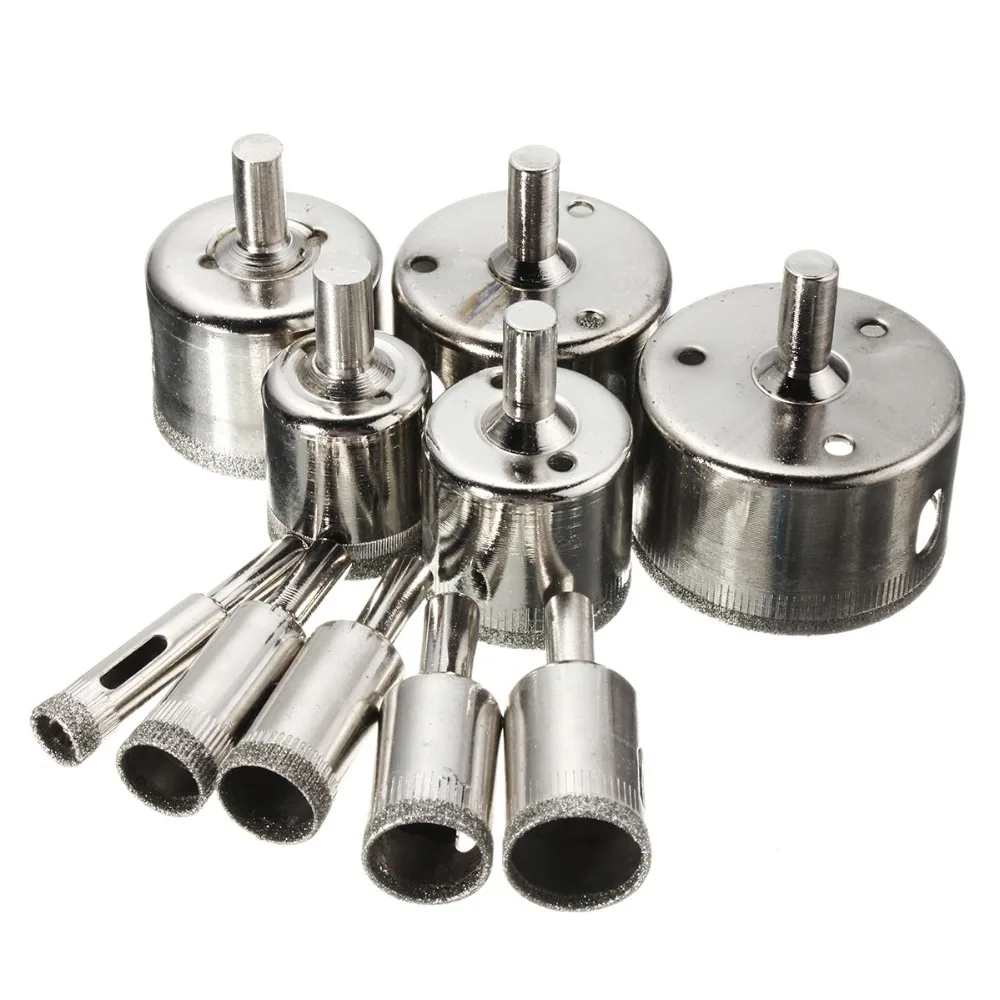 New high quality 10 pieces / sets Diamond hole saw bit 10 50mm ceramic