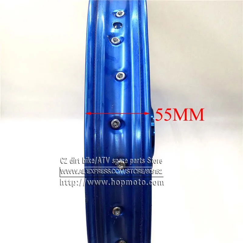 Blue 1.60x 17 inch Front Rims CNC hub Aluminum Alloy Wheel Rims 1.60 x 17\