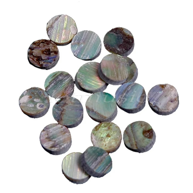 30 Pcs Colorful Green Abalone Inlay Material Abalone Dots 6mm Diameter