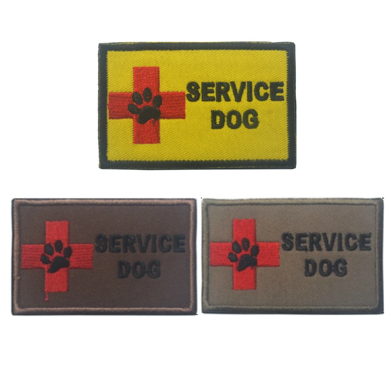 

Medical Red Cross Embroidery Patch Service Dog Embroidered Patches Military Tactical Armband Fabric Sticker Sewing Applique
