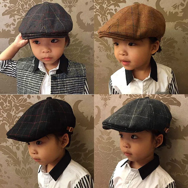 Baby boy hats striped beret newborn photography props spring new