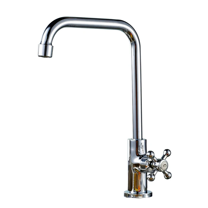 Kitchen Sink Mixing Valve Faucet Single Cold Copper Kitchen Sink
