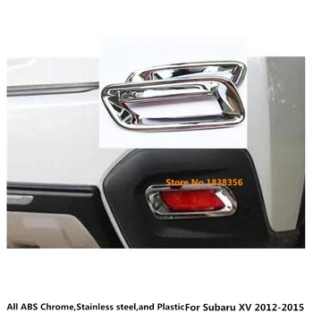 

For Subaru XV 2012 2013 2014 2015 car body frame stick styling ABS Chrome cover trim back tail rear fog light lamp frame sticks