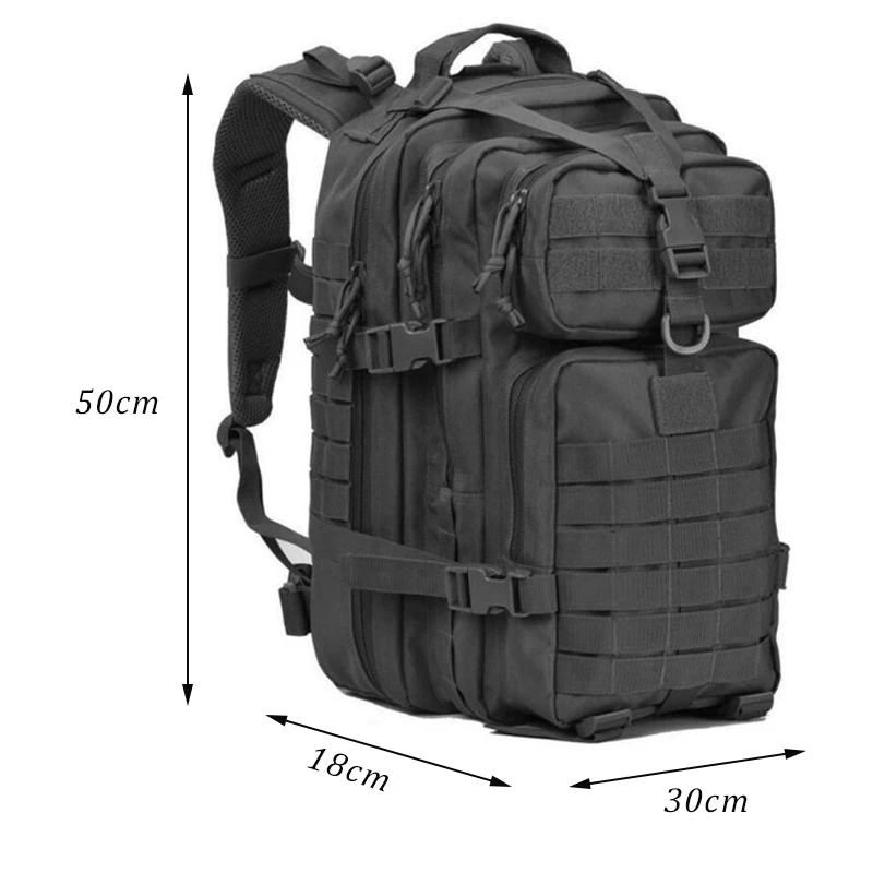  40L Military Tactical Assault Pack Backpack Army Molle Waterproof Bug Out Bag Small Rucksack for Ou