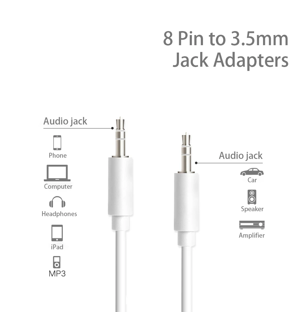 PORTEFEUILLE Luxury Earphone audio adapter For Iphone 7 8 Plus X 3.5MM Headphone Connector wireless car bluetooth audio adapter (4)