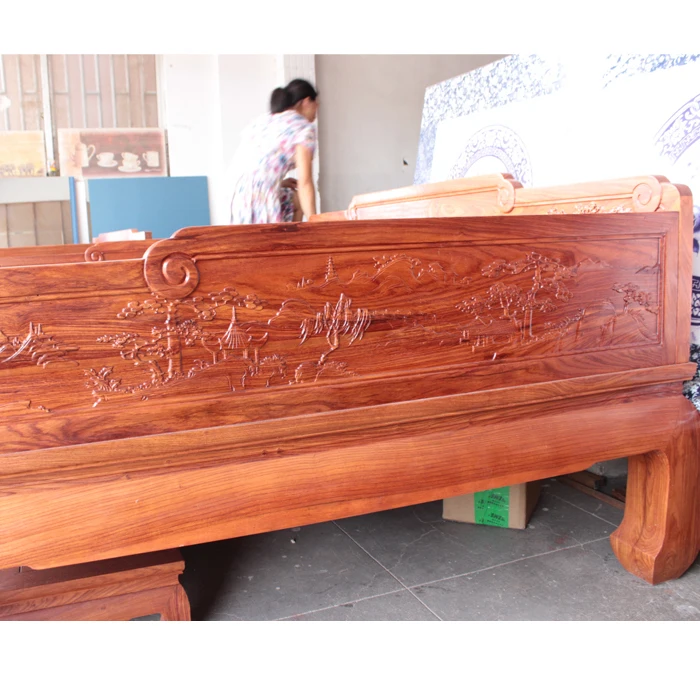 Dongyang океанская кровать красное дерево палисандр kang ноги океанская кровать диван мебель набор