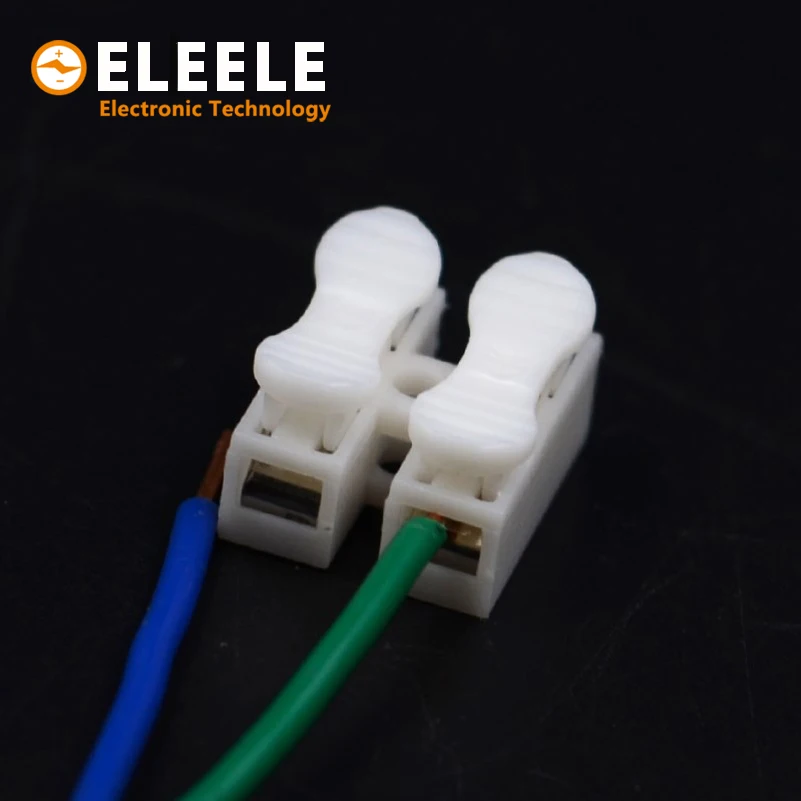 

10pcs lot 2 Pins Electrical Cable Connectors CH2 Quick Splice Lock Wire Terminals Set 20x17.5x13.5mm PN35
