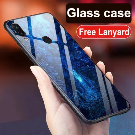 A5 Для xiaomi redmi Note 7 Чехол Note7 чехол звездная звезда закаленное стекло Жесткий чехол для телефона для xiaomi redmi Note7 стеклянная оболочка - Цвет: A5