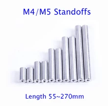 M4/M5 Alumínio Espaçadores Coluna Pilar Espaçador Comprimento 55/60/70/80/90/100/174/180/224/270mm