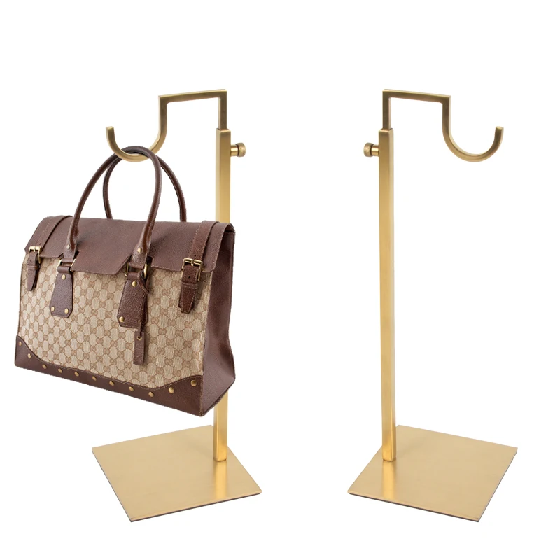 Genuine 10PCS Stainless Steel Bag Display Rack Adjustable Display Stand