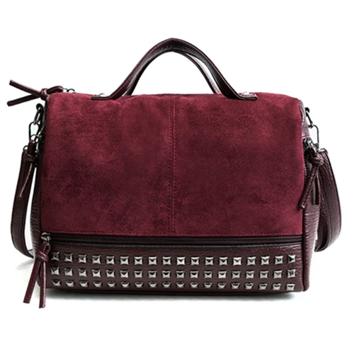 Брендовые женские кожаные сумки, винтажные женские сумки-мессенджеры, дизайнерская женская сумка, роскошная женская Большая вместительная сумка на плечо, сумка-тоут - Цвет: Red