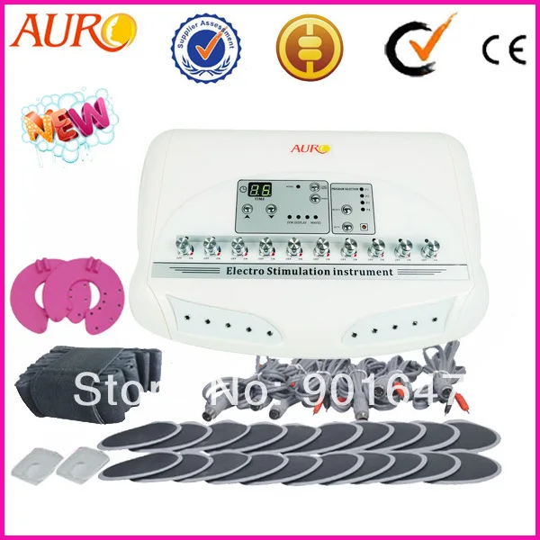 Russian Wave Electrical Muscle Stimulator Body Relax Muscle Massager Pulse Tens Acupuncture Therapy Machine with Free Shipping