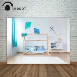 Allenjoy виниловый материал фотография Мальчики Спальня DIY воздушных змеев белые стены в виде звезд подушки простая камера фонов студии