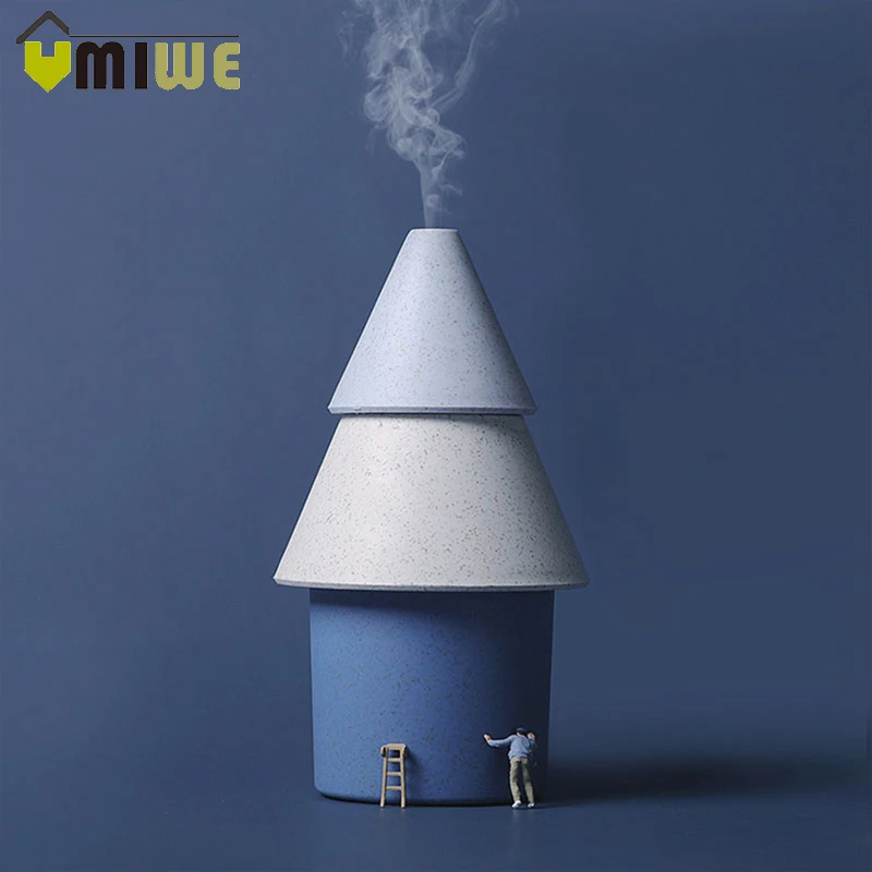 

250ML Mini Pine Tree Mute USB Air Humidifier, Portable Ultrasonic Humidifier Fogger Mist Maker for Car Home Bedroom Office Decor