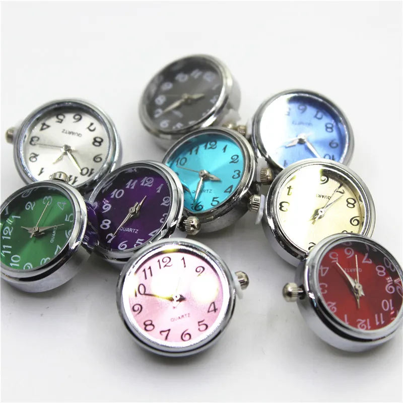 

New Arrive 6pcs Mix Color Watch Snap Buttons Snap Button Charms Jewelry Ginger Snaps fit 18mm Bracelet&bangles snap Jewelry