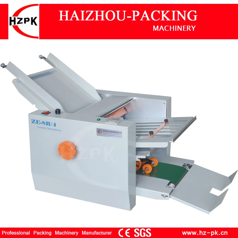 HZPK Tabletop Paper Folding Machine Fold Plate Folder Stacking Machine