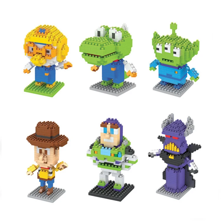 2016 BOYU New Toy Story Blocks Buzz Lightyear Aliens Squeeze Toy Aliens