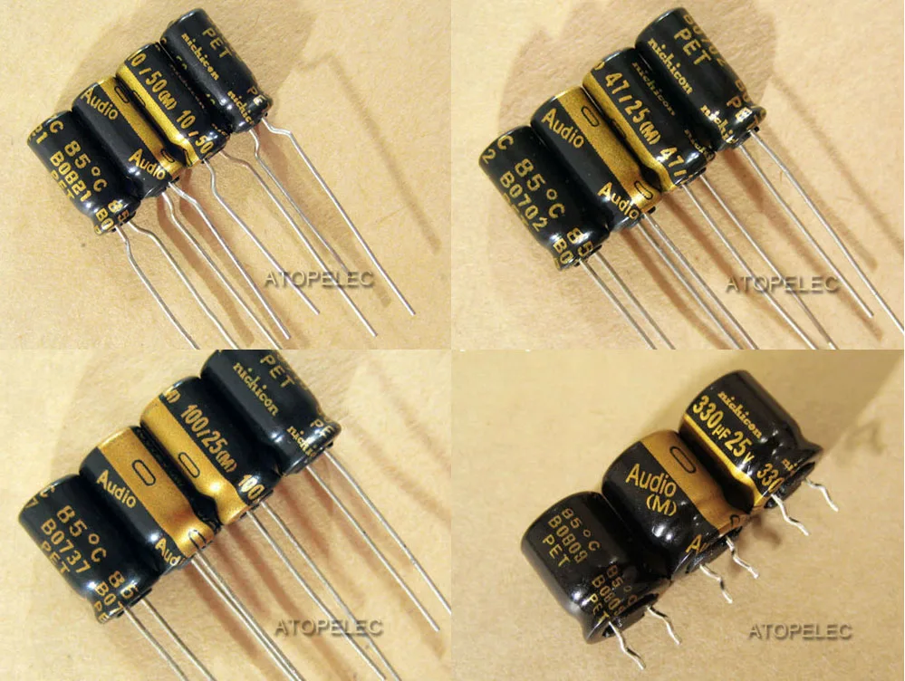 

2pcs Nichicon AUDIO Series 100uF/25V Electrolytic Capacitors Hi-Fi Audio 10-330uf 25V/50V/63V