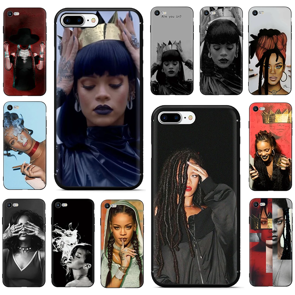 

Rihanna Soft Phone Cover Case For iPhone 5 5S SE 6 6S Plus 7 8 Plus X XR XS 11 Pro Max