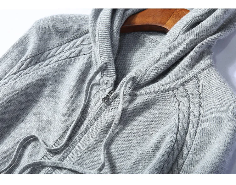 2018 ограниченное по времени предложение-шерсть полный Новинка зимы кашемир из двух частей Для женщин Повседневное свитер с капюшоном