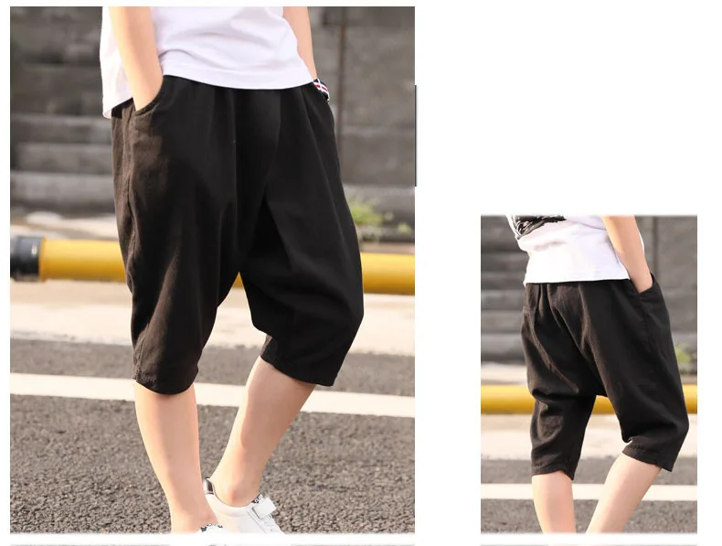 new 2018 summer kids harm pants for boys solid loose knee length trousers children mid waist bottoms clothing boys harem pants clothes 5 6 7 8 9 10 11 12 13 14 15 years little big teenage boys sports pants kids bottoms clothes (6)