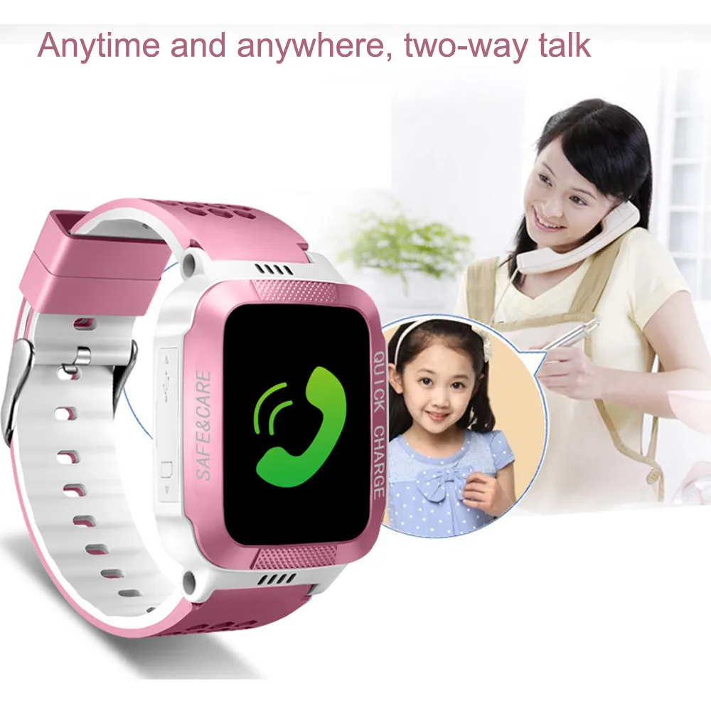 

High Quality 2018 Crystal Y21S Intelligent Photo Taking Step Safety Dual Positioning Child Phone Watch Gift Dropshipping