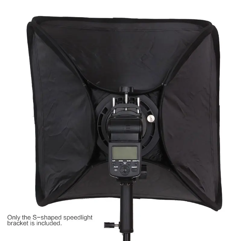 Black Aluminum Alloy Bracket Pro Mount Adapter Holder with Hand Grip for Speedlite Snoot Flash Softbox Accessories